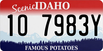 ID license plate 1O7983Y