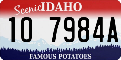 ID license plate 1O7984A