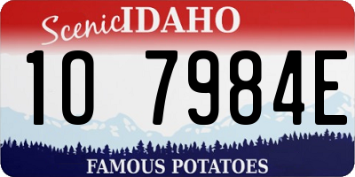ID license plate 1O7984E