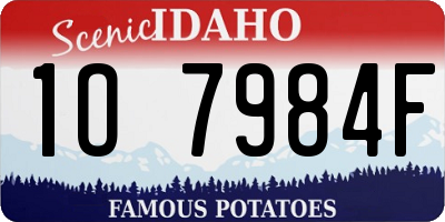 ID license plate 1O7984F