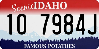 ID license plate 1O7984J