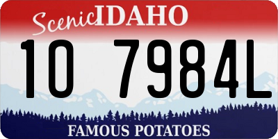 ID license plate 1O7984L