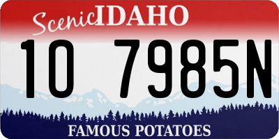 ID license plate 1O7985N