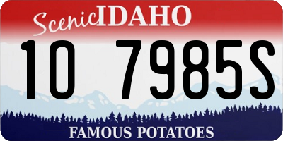 ID license plate 1O7985S
