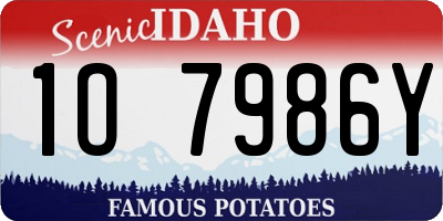 ID license plate 1O7986Y