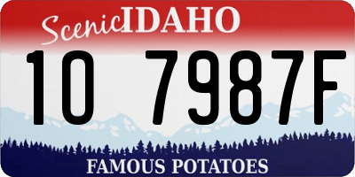 ID license plate 1O7987F