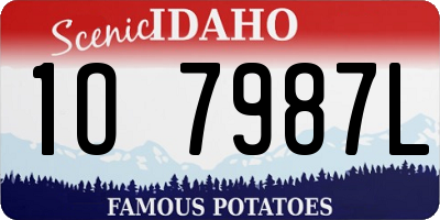 ID license plate 1O7987L