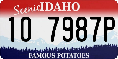 ID license plate 1O7987P