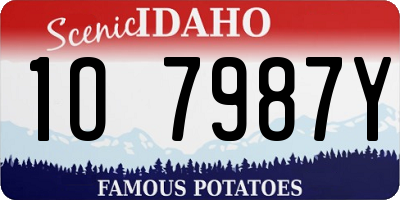 ID license plate 1O7987Y