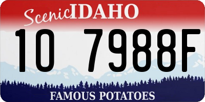 ID license plate 1O7988F