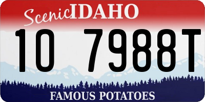 ID license plate 1O7988T