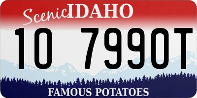 ID license plate 1O7990T