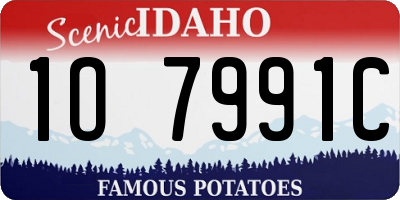 ID license plate 1O7991C