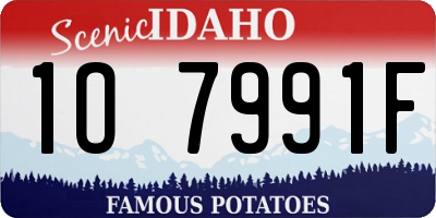 ID license plate 1O7991F