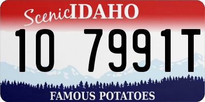 ID license plate 1O7991T