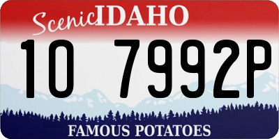 ID license plate 1O7992P
