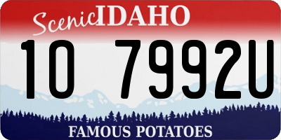 ID license plate 1O7992U