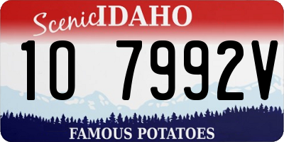 ID license plate 1O7992V