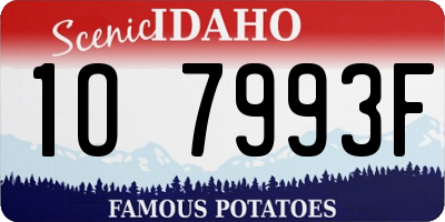 ID license plate 1O7993F