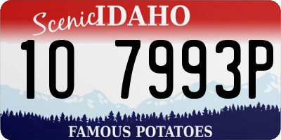 ID license plate 1O7993P