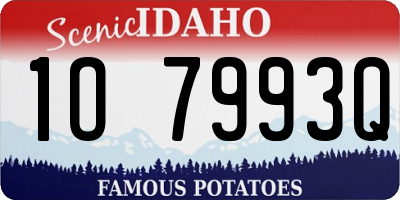 ID license plate 1O7993Q