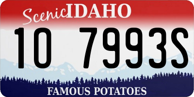 ID license plate 1O7993S