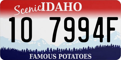 ID license plate 1O7994F