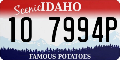 ID license plate 1O7994P