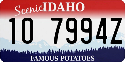 ID license plate 1O7994Z
