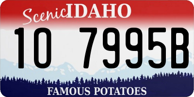 ID license plate 1O7995B