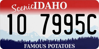 ID license plate 1O7995C