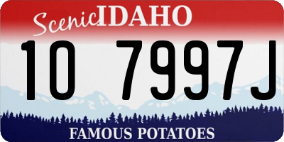 ID license plate 1O7997J