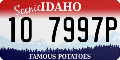 ID license plate 1O7997P