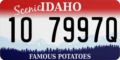 ID license plate 1O7997Q