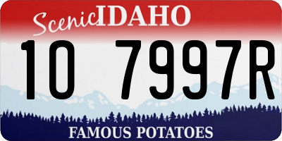 ID license plate 1O7997R