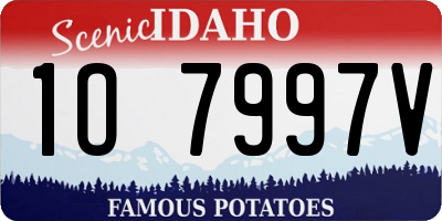 ID license plate 1O7997V
