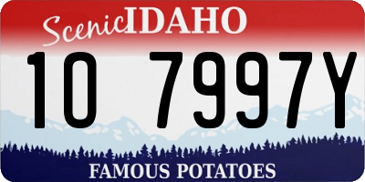 ID license plate 1O7997Y