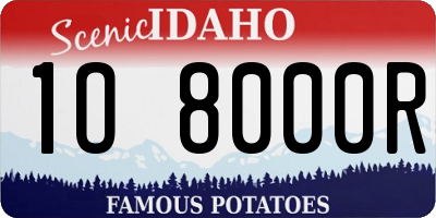 ID license plate 1O8000R