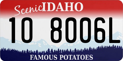 ID license plate 1O8006L