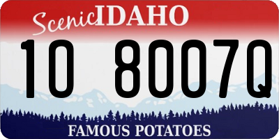 ID license plate 1O8007Q