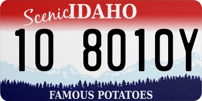 ID license plate 1O8010Y