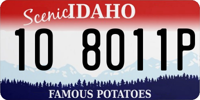ID license plate 1O8011P