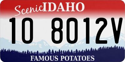 ID license plate 1O8012V