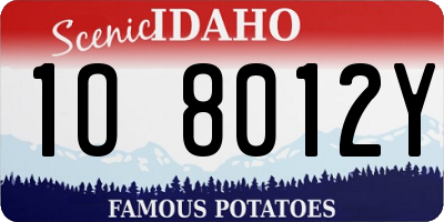ID license plate 1O8012Y