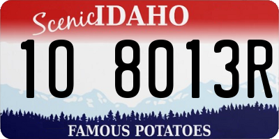 ID license plate 1O8013R