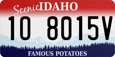 ID license plate 1O8015V