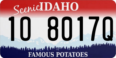 ID license plate 1O8017Q