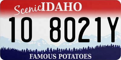 ID license plate 1O8021Y