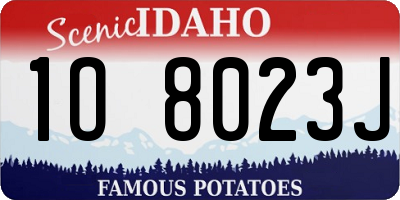 ID license plate 1O8023J