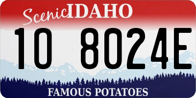 ID license plate 1O8024E
